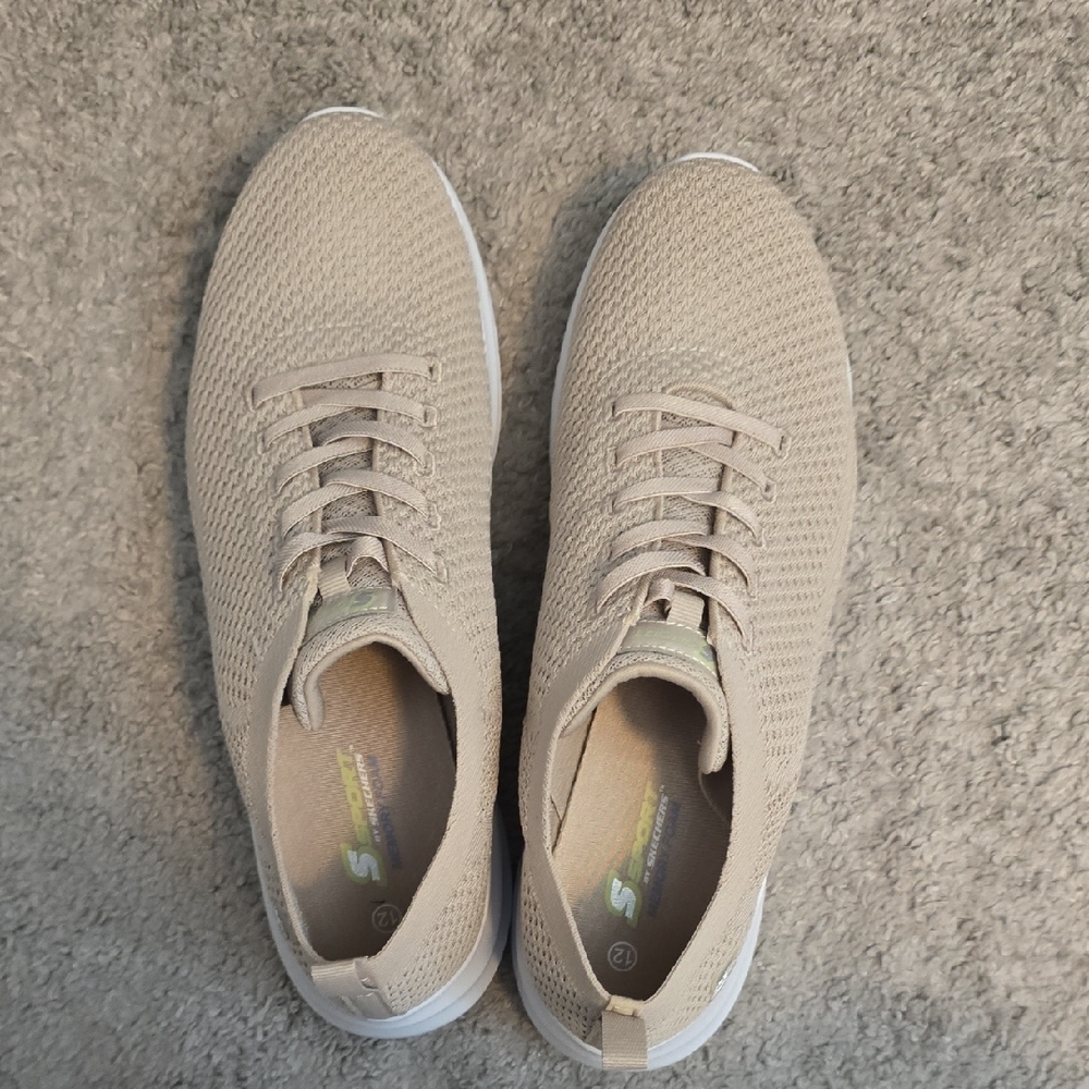 Skechers Light Tan Knit Sneakers